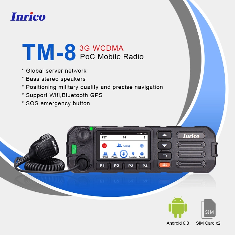 3G Inrico Car Poc Radio TM-8 Support WCDMA & GSM