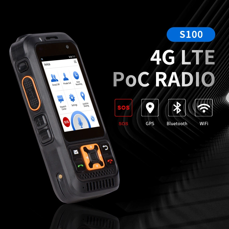 Inrico S100 Walkie Talkie GPS NFC 4G Handheld Portable Poc Two Way Radio Support ODM OEM