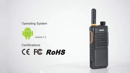 듀얼 SIM 카드 및 GPS 버튼이 포함된 4G Poc LTE 네트워크 안드로이드 워키웨이 라디오 Inrico T520