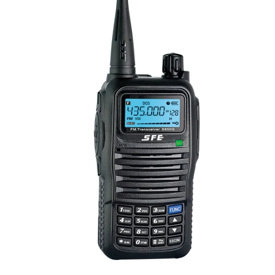 Sfe S850g-1 UHF-VHF 아날로그 라디오, 128개 채널, 5W, 고출력 및 긴 통화 범위